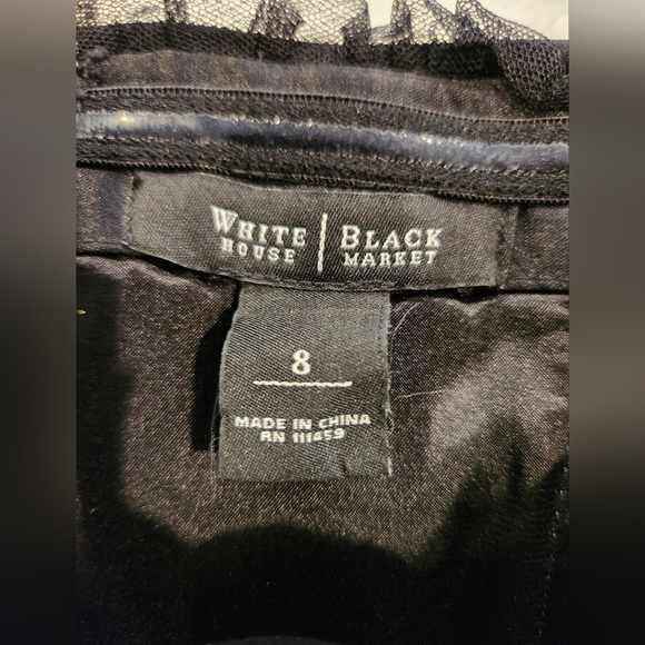 Black Satin Corset Strapless Formal Gown with Train - Picture 6 of 7